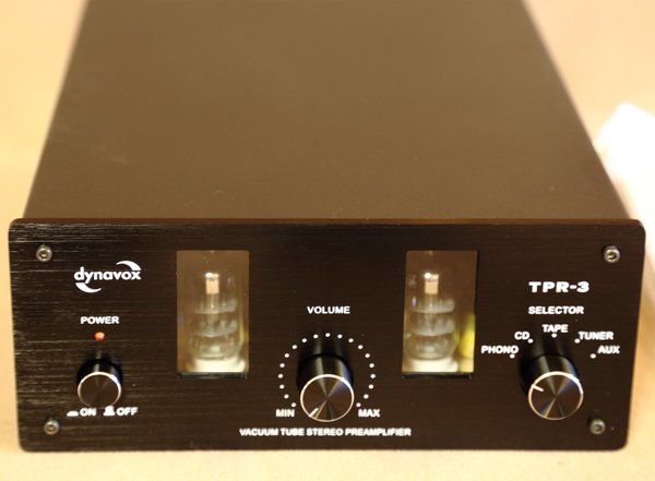 Dynavox TPR-3 Röhren Vorstufe/Vorverstärker / Phono MM+MC / 4x Line / schwarz