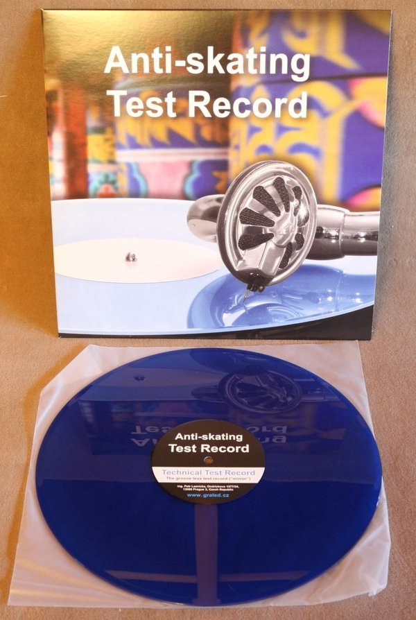 Antiskating Test- / Einstell-Schallplatte / rillenlos / test record / Anti-Skating