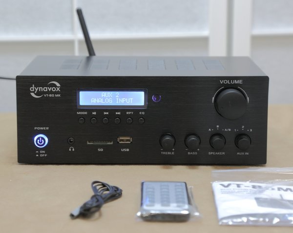 Dynavox VT-80 MK schwarz - Stereo-Receiver / Bluetooth®, USB /Fernbedienung