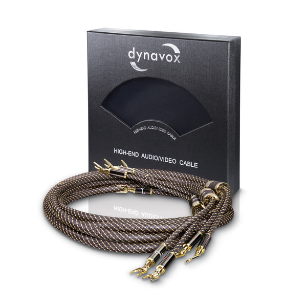 Dynavox Black Line LS-Kabel Lautsprecherkabel 2x 3.0m konfektioniert / 207483