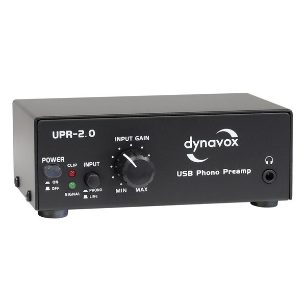 Dynavox UPR-2.0 schwarz USB-Phono-Vorverstärker für MM & MI- Tonabnehmer / 204925