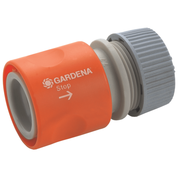 6x Gardena 913-20  1/2" (13mm) Schlauchanschluss-Stück mit Wasserstop