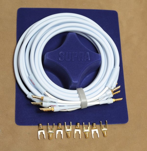 Supra Cables Lautsprecherkabel Ply 3.4S 2x 3.0m geschirmt konfektioniert CombiCon