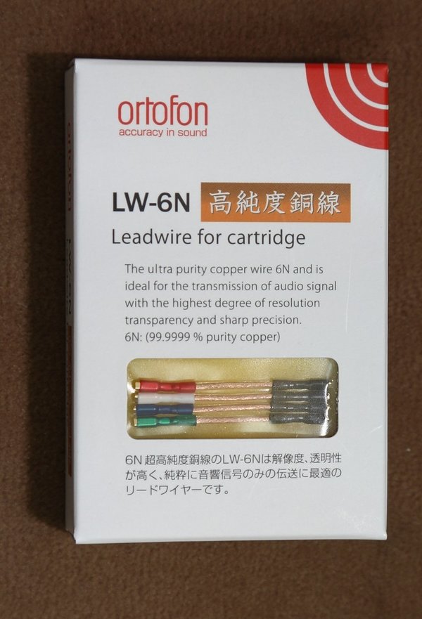 Ortofon LW-6N Headshell-Kabel 35mm (OFC Kupfer 99,99999% , sauerstofffrei)