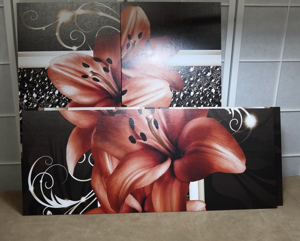 Blumen Lilien BILD :200x100 cm − FOTOGRAFIE AUF VLIES Wandbild XXL