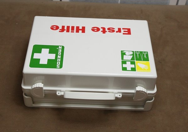 Söhngen 0301139 Erste-Hilfe-Koffer Verbandkasten Notfallkoffer SN-CD 31x21x13cm weiß