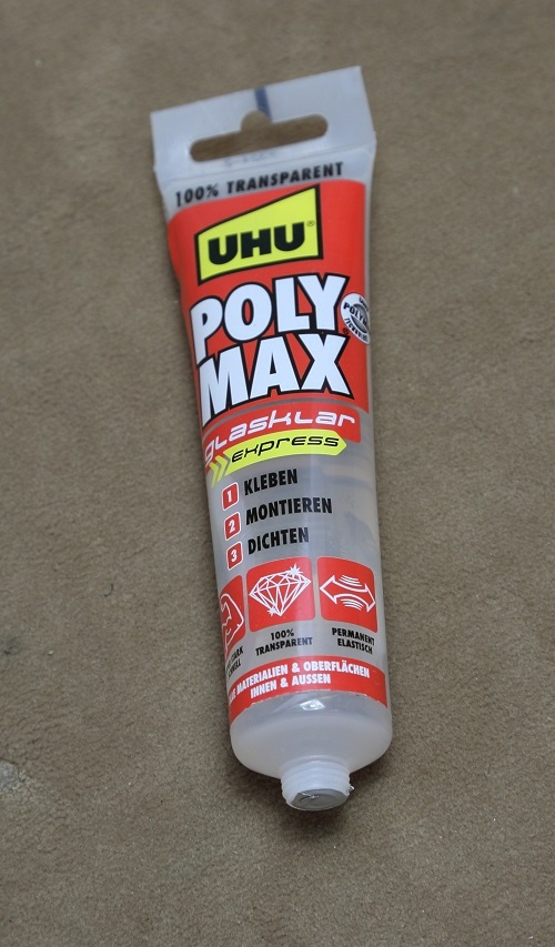 UHU Poly Max Glasklar Express, Transparenter Montageklebstoff 47845