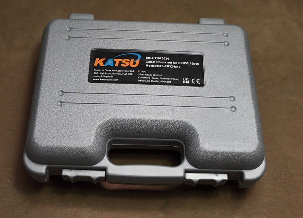 KATSU ER32 MT3 Spannzangen-Set 15 Stück 3-20 mm CNC 11023034