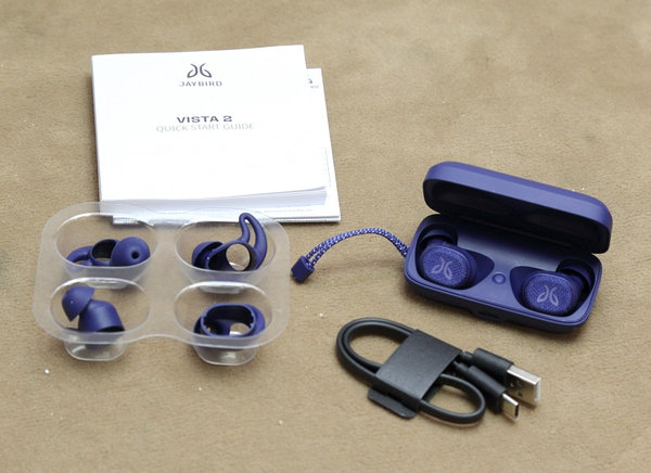 Jaybird Vista 2 kabellose Bluetooth-Sport-Kopfhörer mit Ladecase – ANC