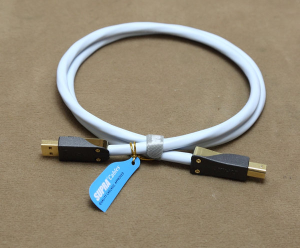 Supra Cables USB 2.0 Kabel A-B für audiophile Anwendung High-Speed 1200MbpS