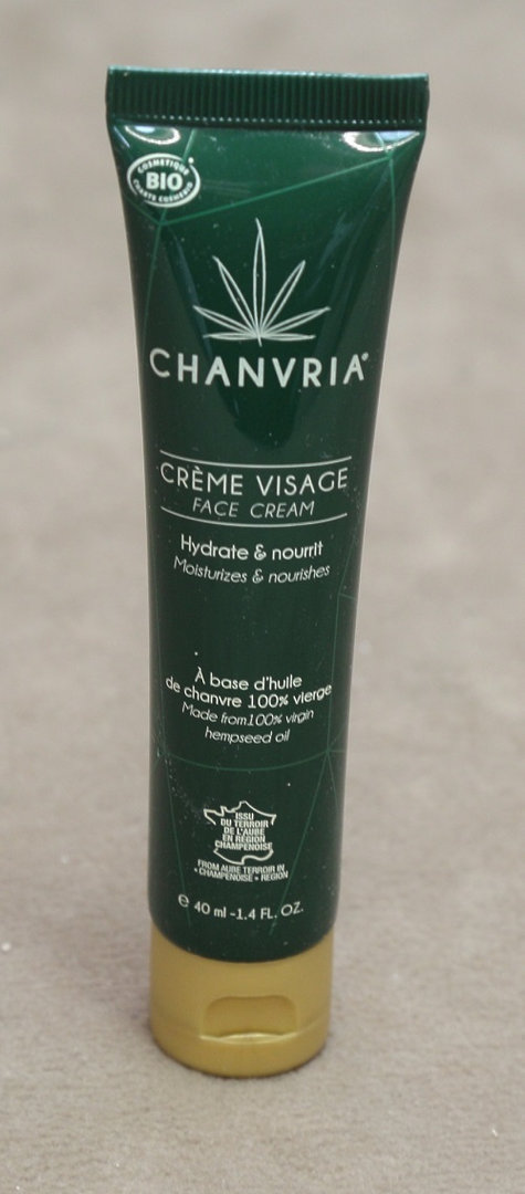 Chanvria Bio Gesichtscreme aus 100% nativem Hanföl, für trockene Haut 40ml