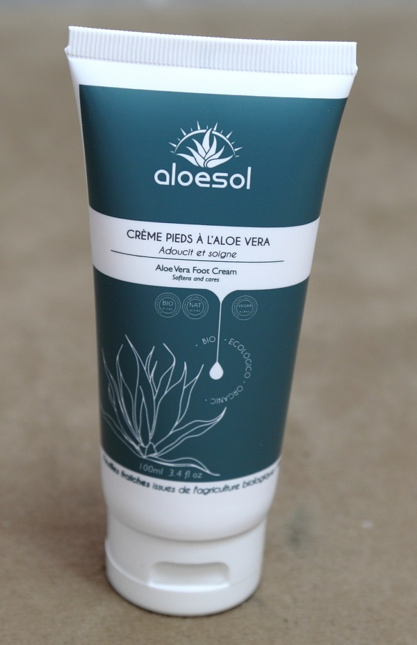 Aloesol ALOE-VERA Bio Fußcreme 100ml 98 % Organisch, Feuchtigkeitsspendend