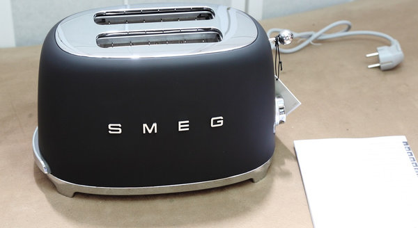SMEG TSF01BLMEU 2 Scheiben Toaster, schwarz matt RETRO-Style, sehr wertig