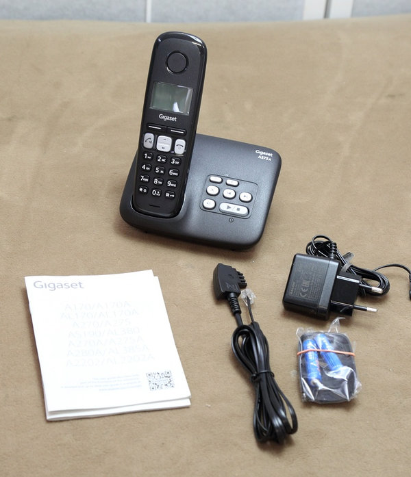 Gigaset A275A schwarz schnurloses DECT-Telefon mit Anrufbeantworter