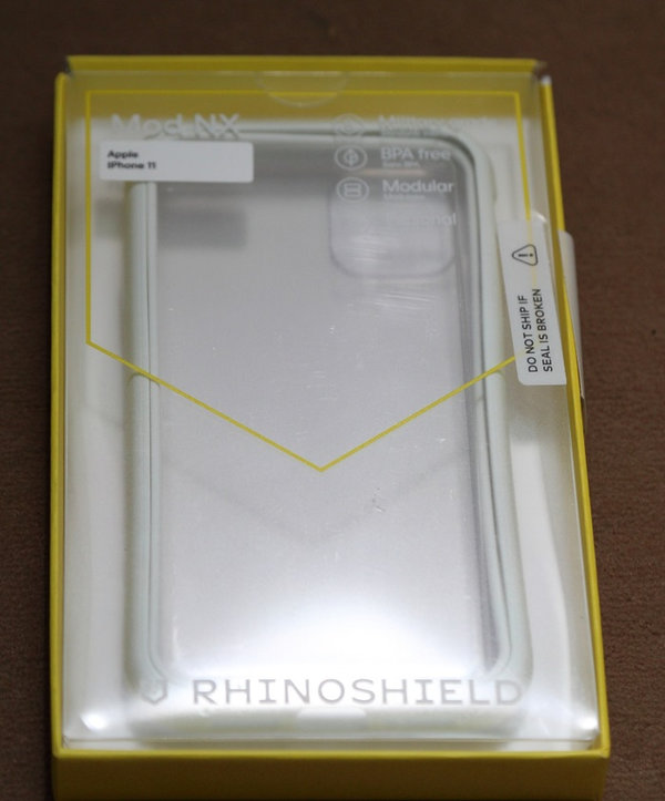RhinoShield Bumper Case weiss kompatibel mit iPhone 11 Modell NX