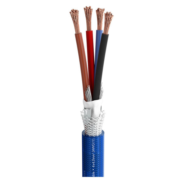 Sommer Cable High-End Lautsprecherkabel SC-Quadra-Blue - Biwire geeignet 485-0052-440