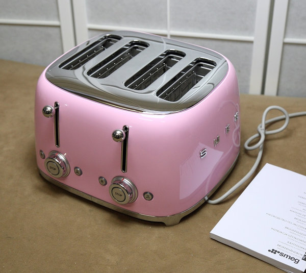 Smeg TSF03PKEU Design-Toaster 4 Scheiben Cadillac-Pink 50th Style